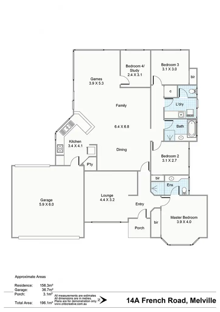 Floorplan of Homely house listing, 14a French Road, Melville WA 6156
