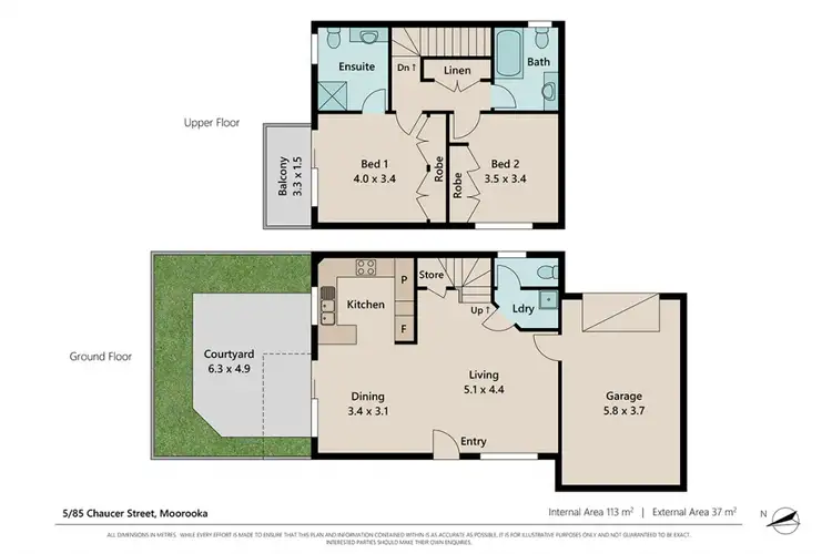 Floorplan of Homely unit listing, 5/85 Chaucer Street, Moorooka QLD 4105