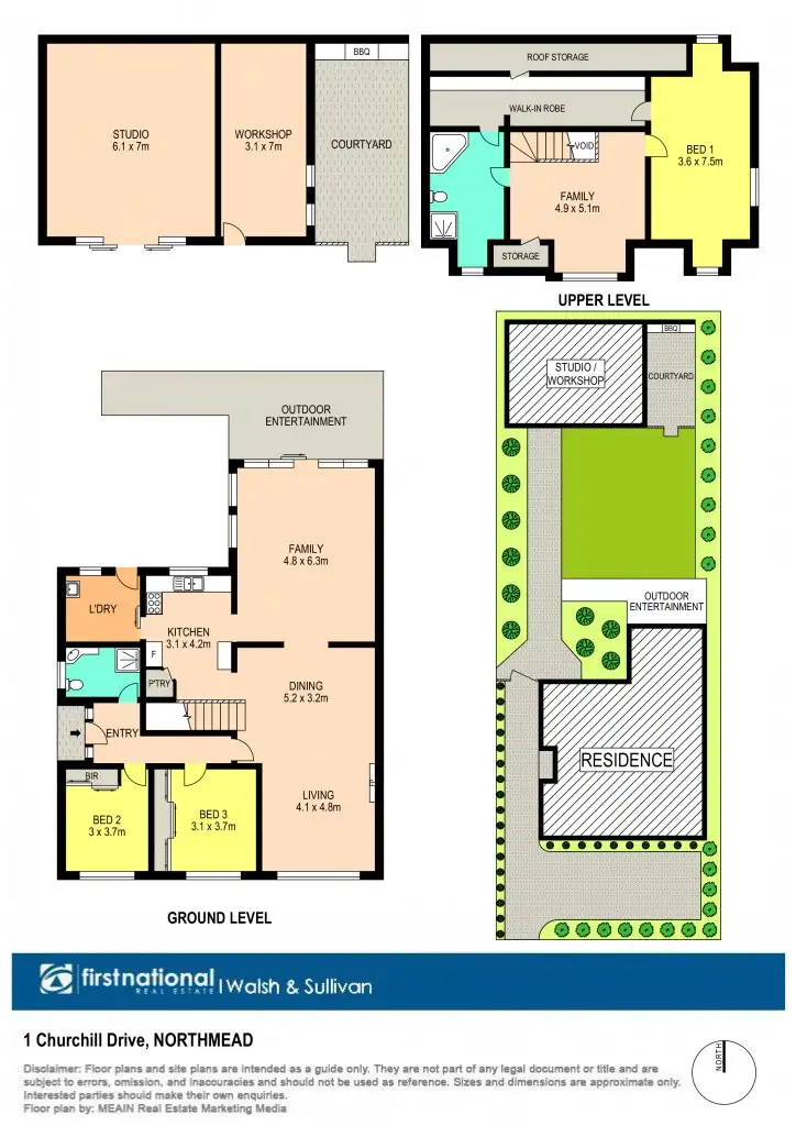 Floorplan of Homely house listing, 1 Churchill Drive, Winston Hills NSW 2153