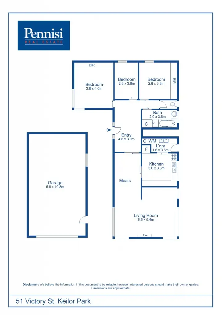 Floorplan of Homely house listing, 51 Victory Street, Keilor Park VIC 3042