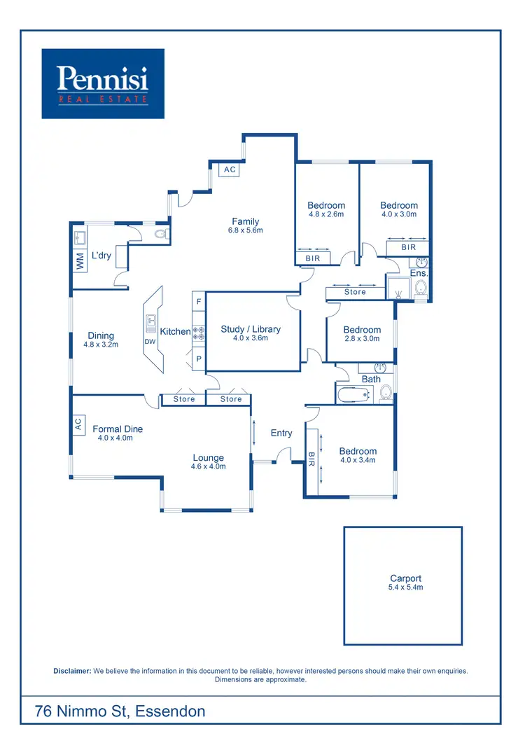 Floorplan of Homely house listing, 76 and 76A Nimmo Street, Essendon VIC 3040
