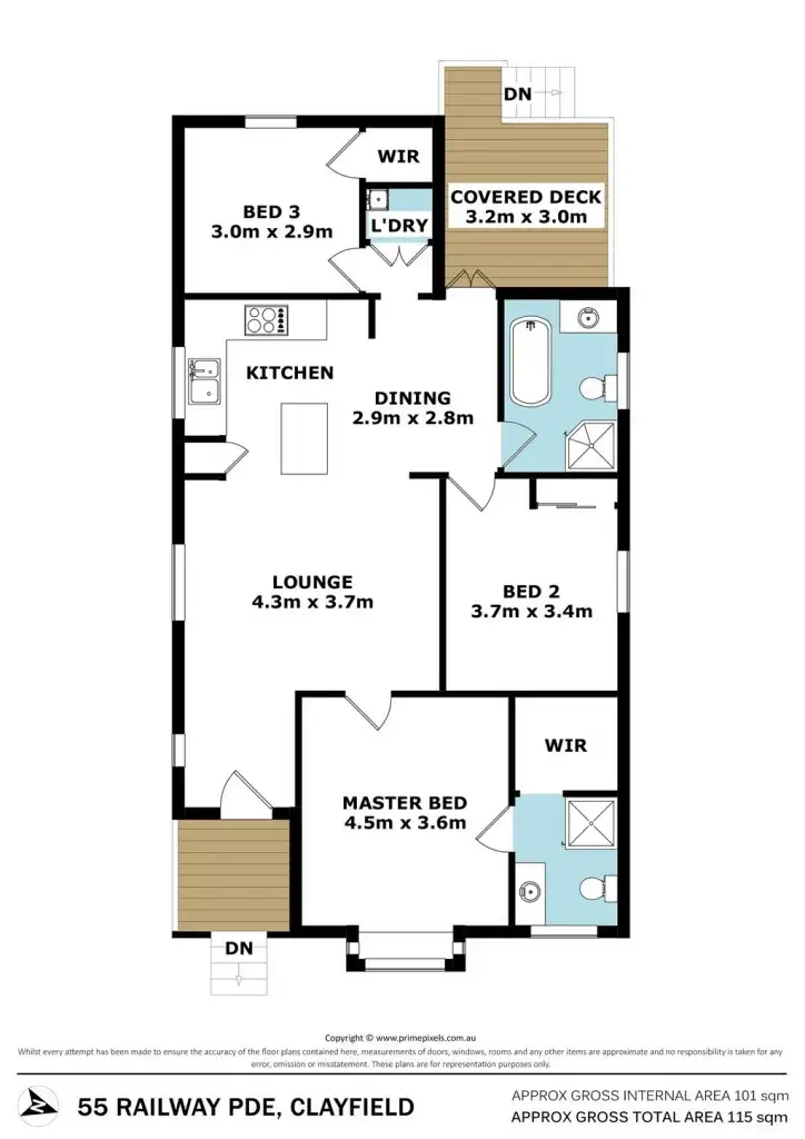 Floorplan of Homely house listing, 55 Railway Parade, Clayfield QLD 4011