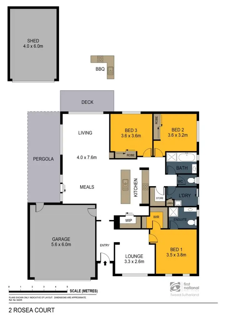 Floorplan of Homely house listing, 2 Rosea Court, Ascot VIC 3551