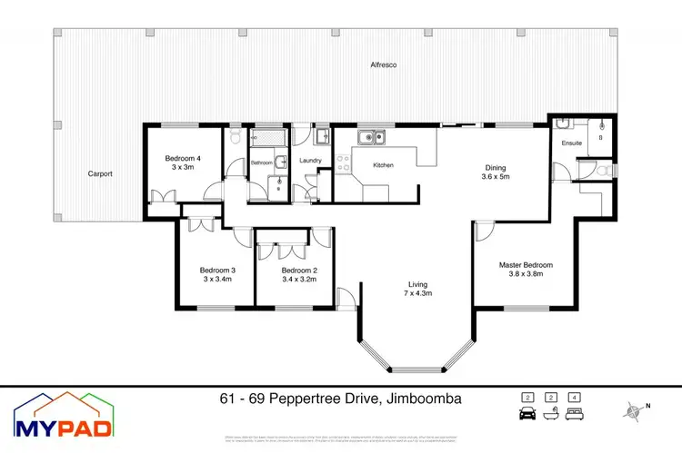 Floorplan of Homely house listing, 61-69 Peppertree Drive, Jimboomba QLD 4280