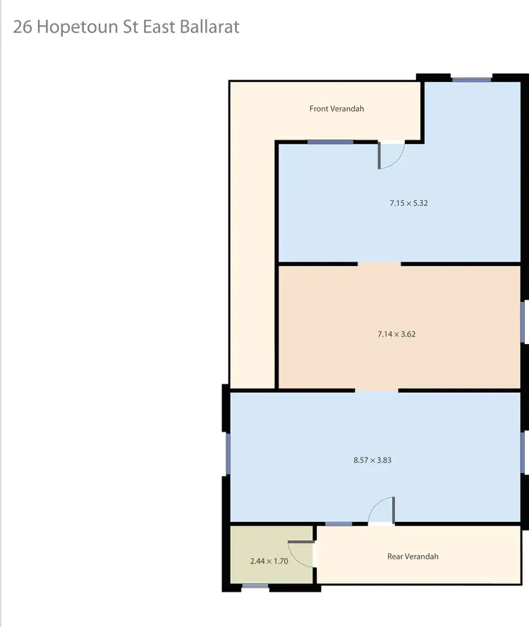 Floorplan of Homely house listing, 26 Hopetoun Street, Ballarat East VIC 3350