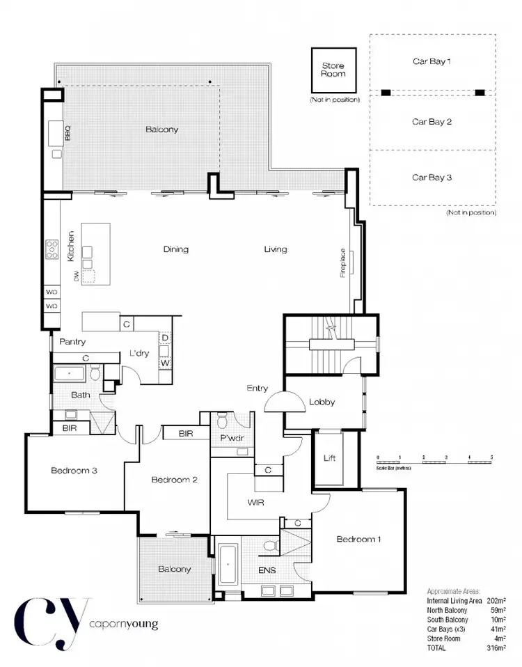 Floorplan of Homely apartment listing, 3/2 Riverside Road, East Fremantle WA 6158