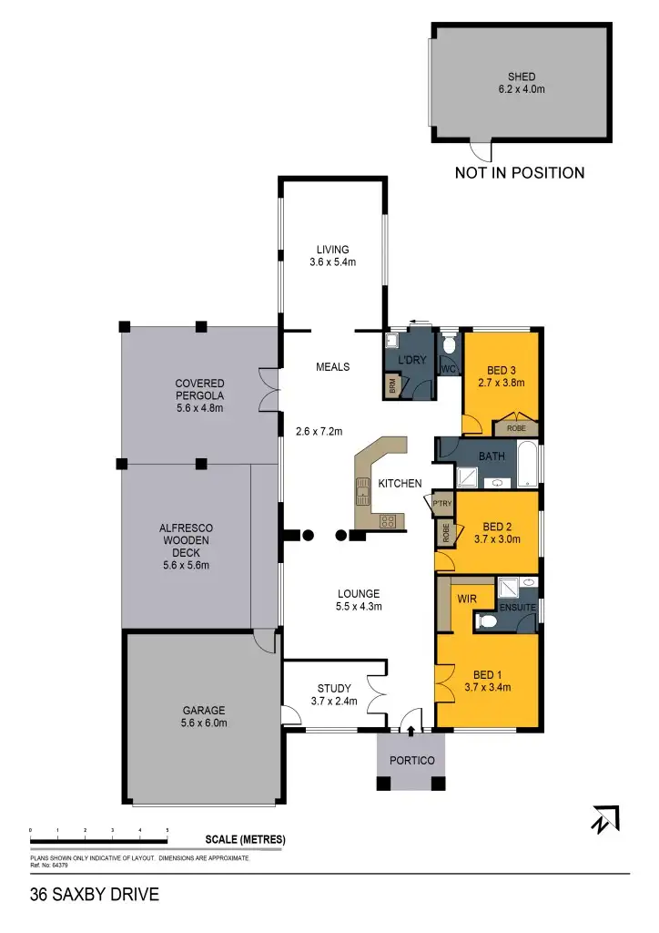Floorplan of Homely house listing, 36 Saxby Drive, Strathfieldsaye VIC 3551