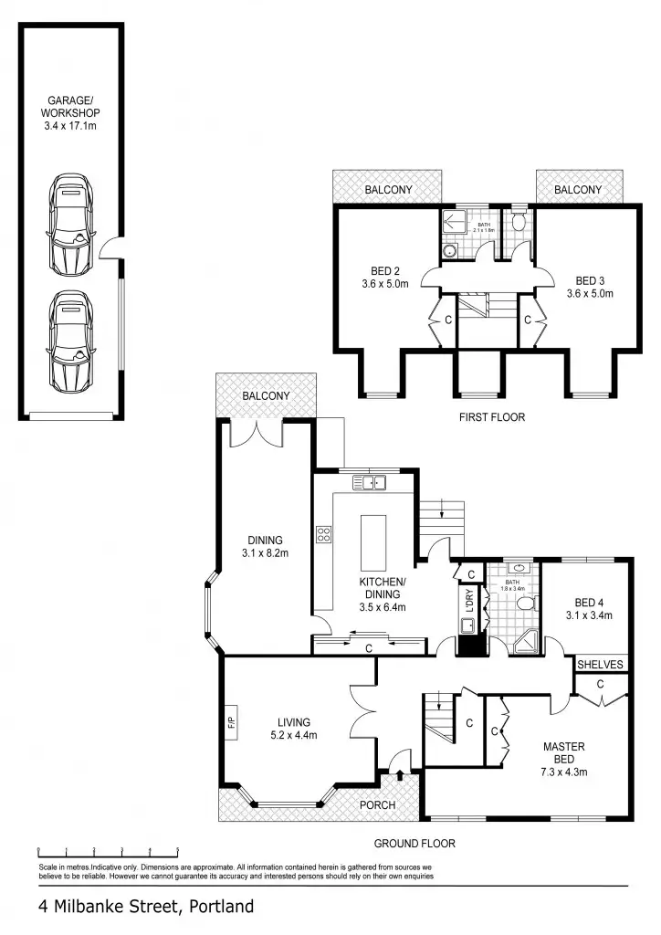 Floorplan of Homely house listing, 4 Milbanke Street, Portland VIC 3305