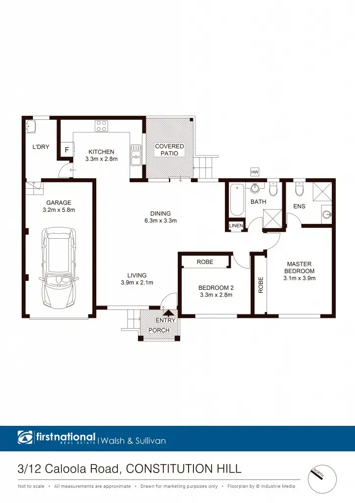 Floorplan of Homely villa listing, 3/12 Caloola Road, Constitution Hill NSW 2145