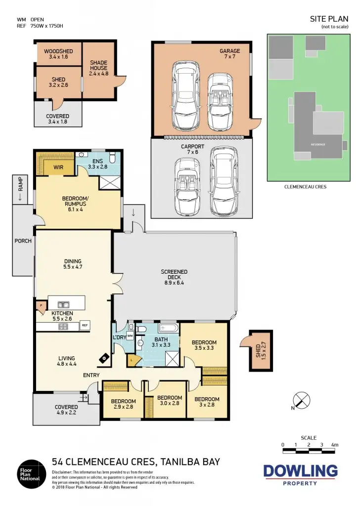 Floorplan of Homely house listing, 54 Clemenceau Crescent, Tanilba Bay NSW 2319