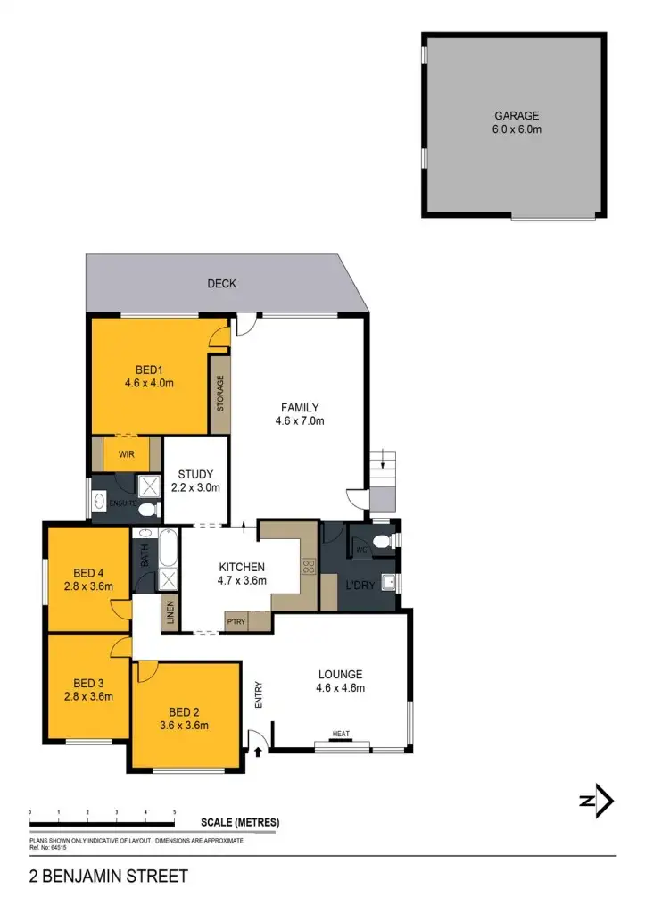 Floorplan of Homely house listing, 2 Benjamin Street, Kangaroo Flat VIC 3555