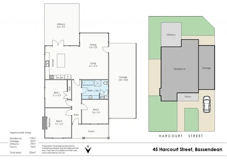 Floorplan of Homely house listing, 45 Harcourt Street, Bassendean WA 6054