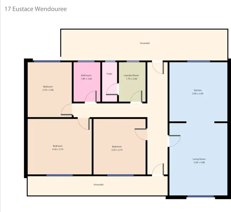 Floorplan of Homely house listing, 17 Eustace Street, Wendouree VIC 3355