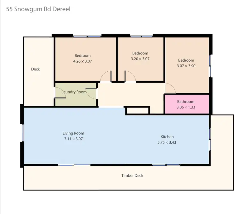 Floorplan of Homely house listing, 55 Snowgum Road, Dereel VIC 3352