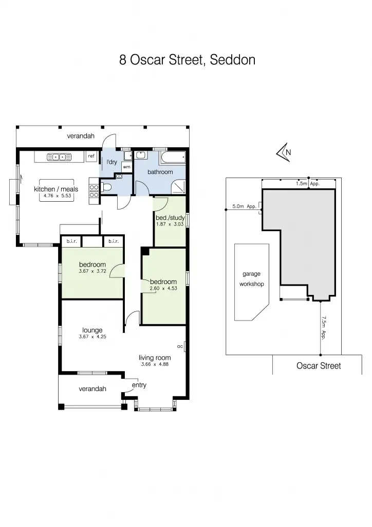Floorplan of Homely house listing, 8 Oscar Street, Seddon VIC 3011