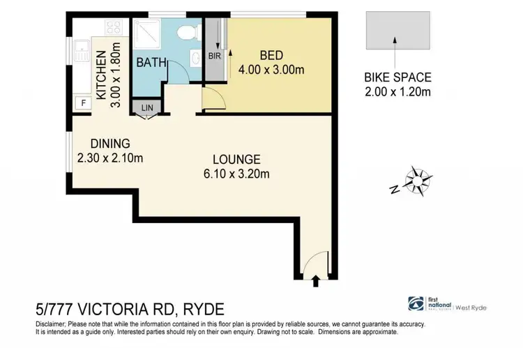 Floorplan of Homely unit listing, 5/777 Victoria road, Ryde NSW 2112