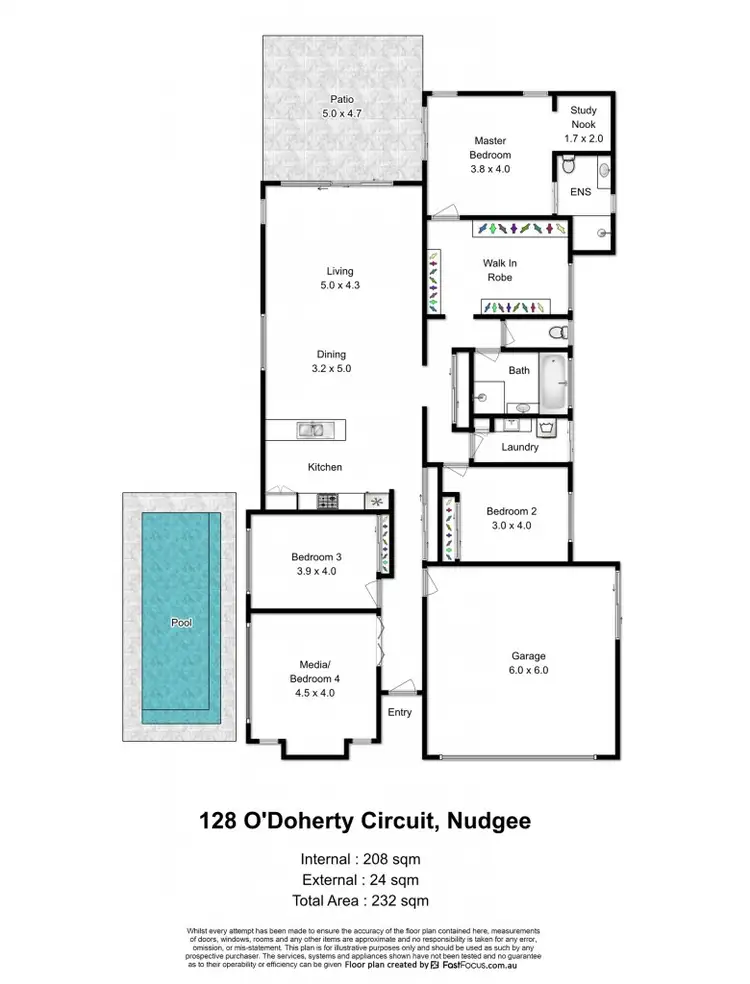 Floorplan of Homely house listing, 128 O'Doherty Circuit, Nudgee QLD 4014