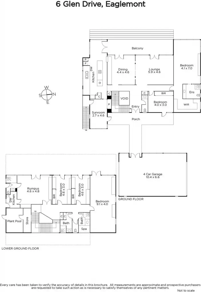 Floorplan of Homely house listing, 6 Glen Drive, Eaglemont VIC 3084