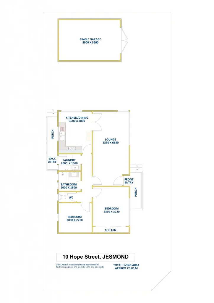 Floorplan of Homely house listing, 10 Hope Street, Jesmond NSW 2299