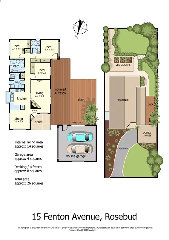 Floorplan of Homely house listing, 15 Fenton Avenue, Rosebud VIC 3939
