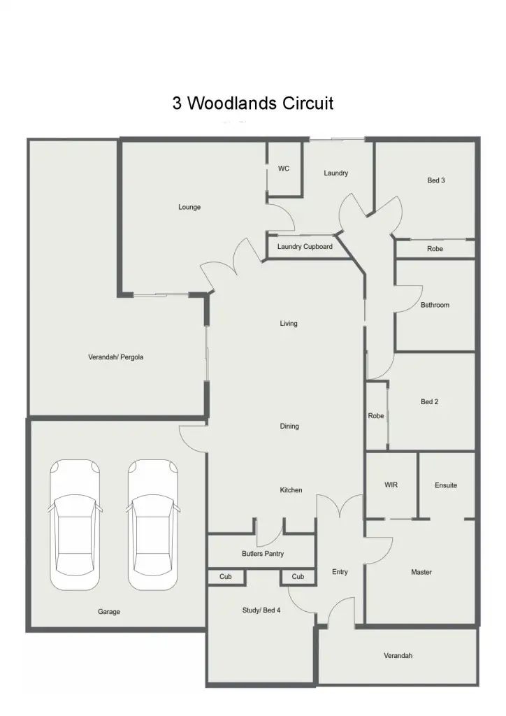 Floorplan of Homely house listing, 3 Woodlands Circuit, Echuca VIC 3564