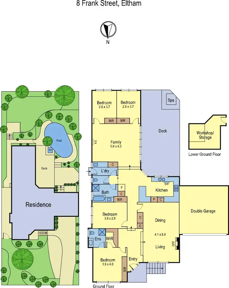 Floorplan of Homely house listing, 8 Frank Street, Eltham VIC 3095
