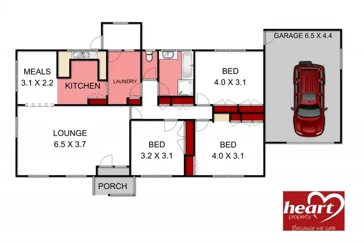 Floorplan of Homely unit listing, 2/21 Topping Street, Sale VIC 3850