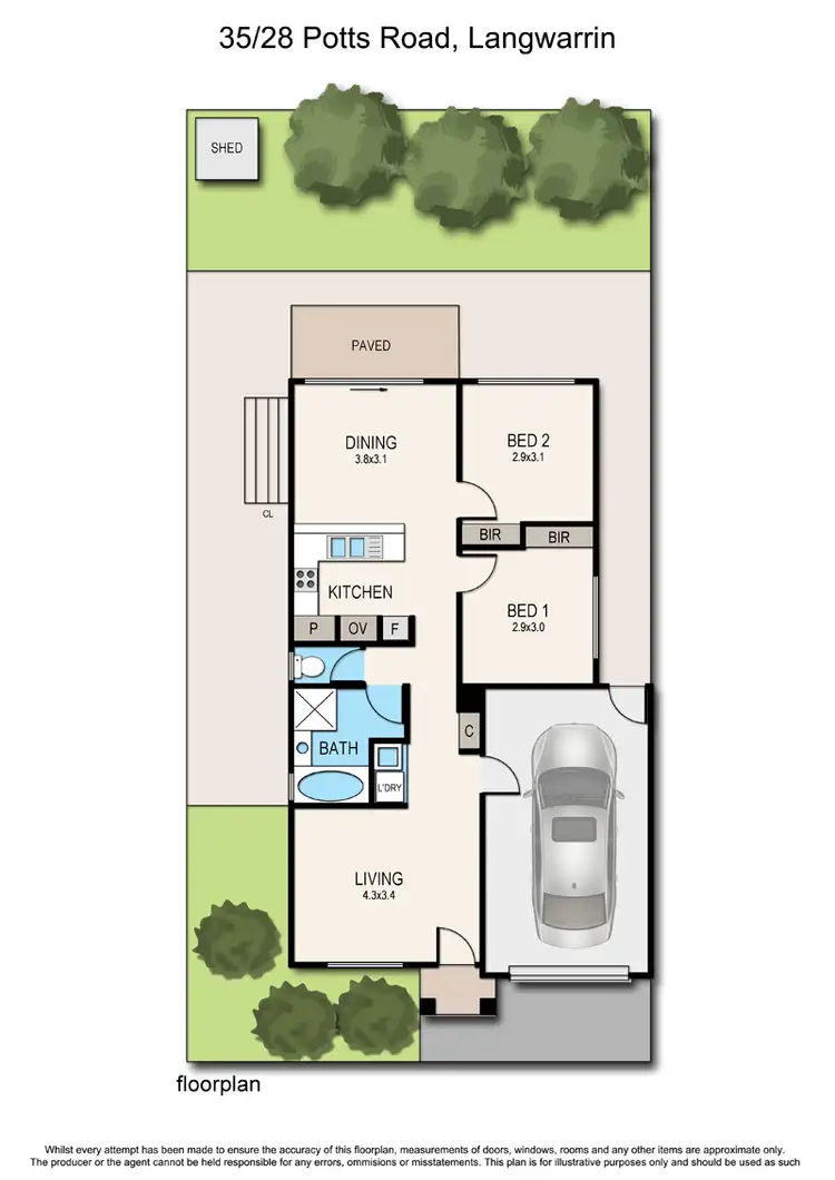 Floorplan of Homely unit listing, 35/28 Potts Road, Langwarrin VIC 3910