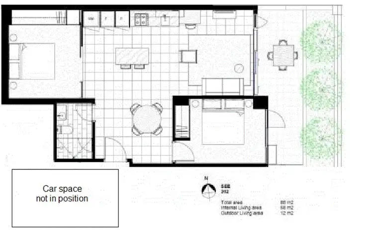 Floorplan of Homely apartment listing, 302/45 Claremont Street, South Yarra VIC 3141