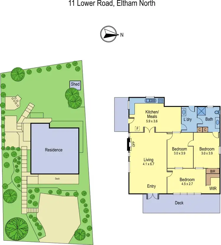 Floorplan of Homely house listing, 11 Lower Road, Eltham North VIC 3095