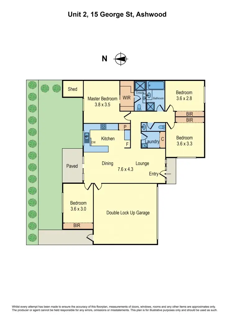 Floorplan of Homely townhouse listing, 2/15 George Street, Ashwood VIC 3147