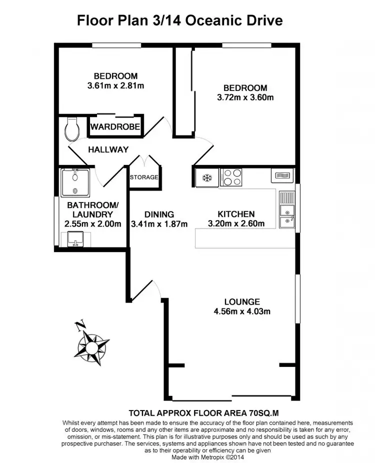 Floorplan of Homely unit listing, 3/14 Oceanic Drive, Mermaid Waters QLD 4218