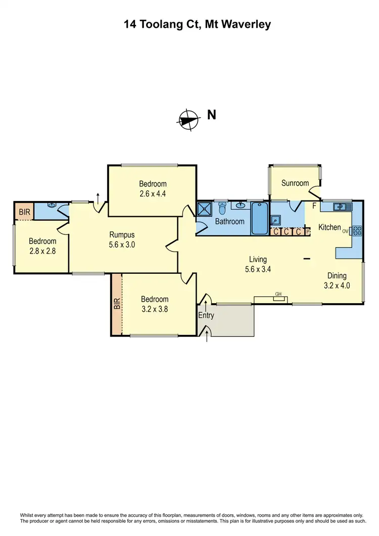 Floorplan of Homely house listing, 14 Toolang Court, Mount Waverley VIC 3149