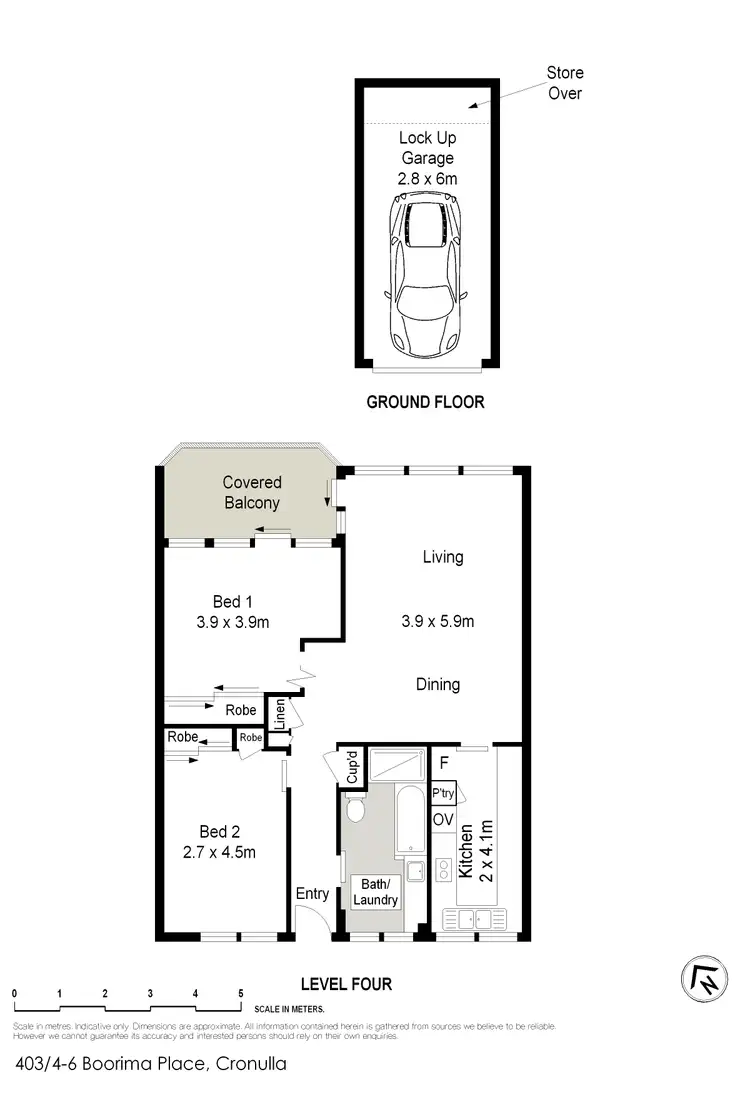 Floorplan of Homely apartment listing, 403/4-6 Boorima Place, Cronulla NSW 2230