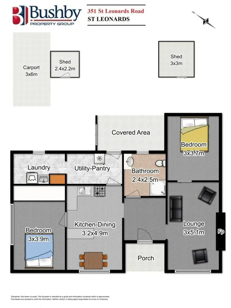 Floorplan of Homely house listing, 351 St Leonards Road, St Leonards TAS 7250