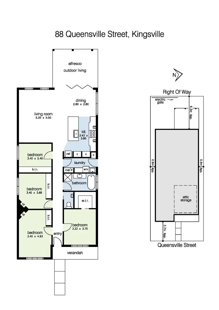 Floorplan of Homely house listing, 88 Queensville Street, Kingsville VIC 3012