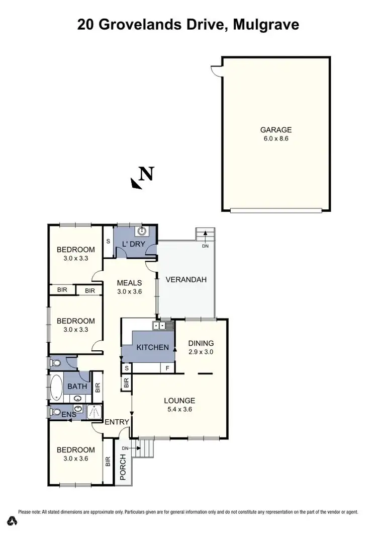 Floorplan of Homely house listing, 20 Grovelands Drive, Mulgrave VIC 3170