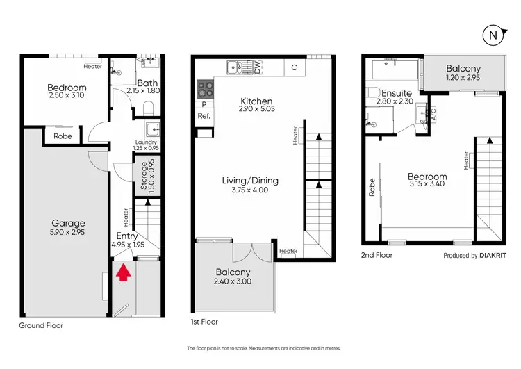 Floorplan of Homely townhouse listing, 17 Young Street, St Kilda East VIC 3183
