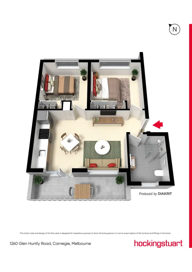 Floorplan of Homely apartment listing, 10/1260 Glen Huntly Road, Carnegie VIC 3163