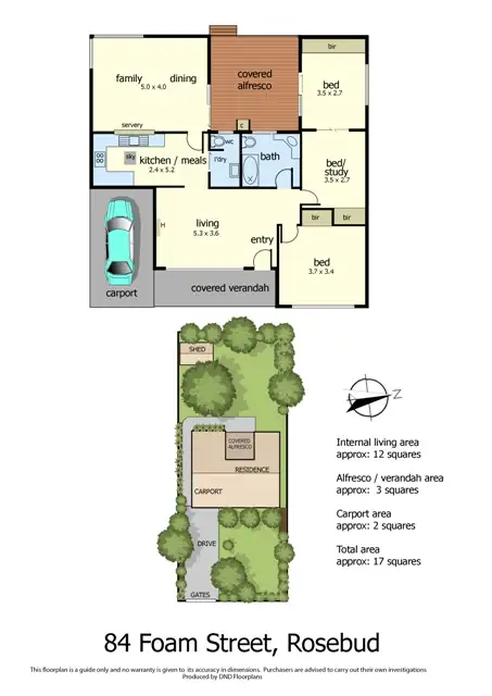 Floorplan of Homely house listing, 84 Foam Street, Rosebud VIC 3939