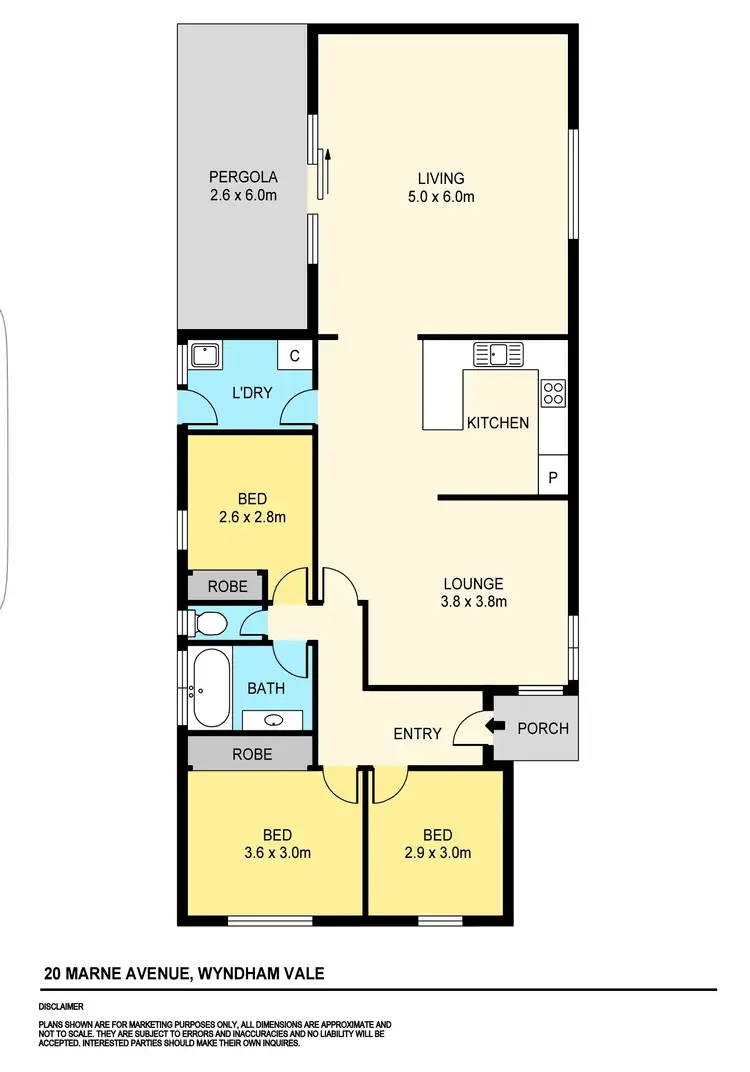 Floorplan of Homely house listing, 20 Marne Avenue, Wyndham Vale VIC 3024