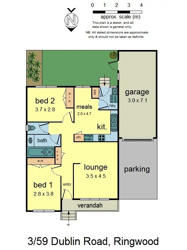 Floorplan of Homely unit listing, 3/59 Dublin Road, Ringwood East VIC 3135
