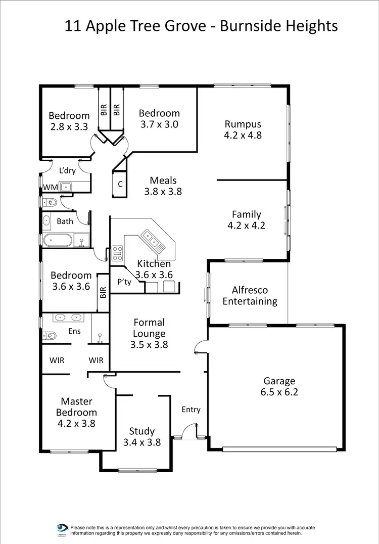 Floorplan of Homely house listing, 11 Appletree Grove, Burnside Heights VIC 3023
