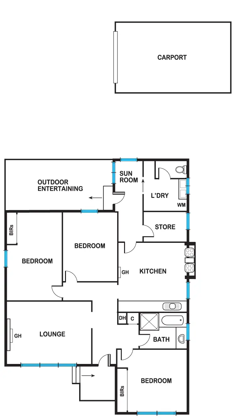 Floorplan of Homely house listing, 1/32 Spencer Street, Sebastopol VIC 3356