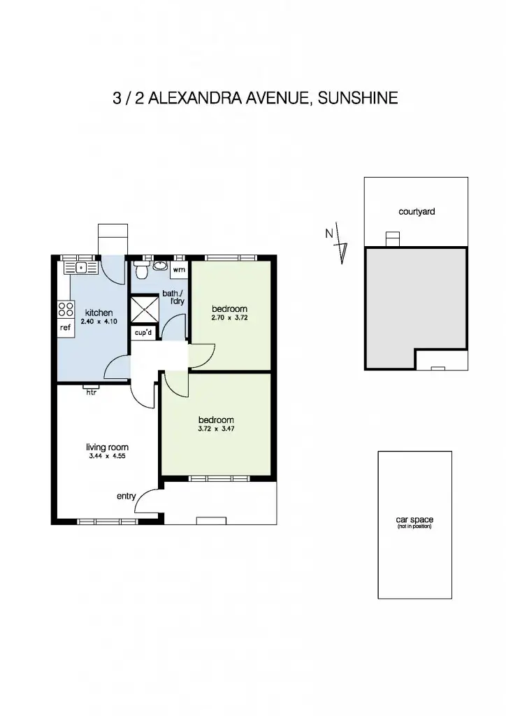 Floorplan of Homely unit listing, 3/2 Alexandra Avenue, Sunshine VIC 3020
