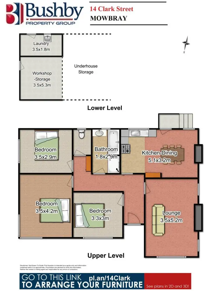 Floorplan of Homely house listing, 14 Clark Street, Mowbray TAS 7248