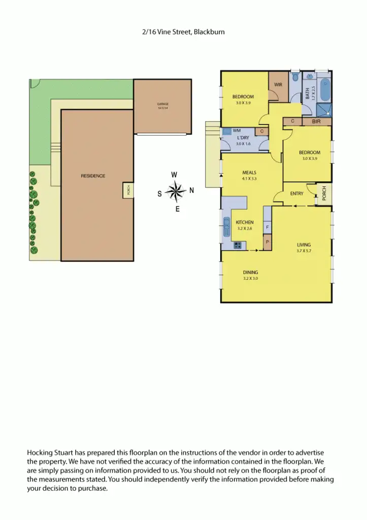 Floorplan of Homely unit listing, 2/16 Vine Street, Blackburn VIC 3130