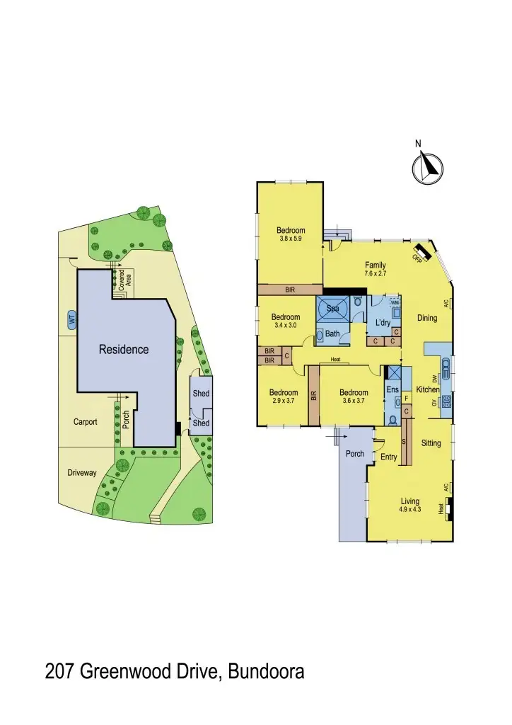 Floorplan of Homely house listing, 207 Greenwood Drive, Bundoora VIC 3083