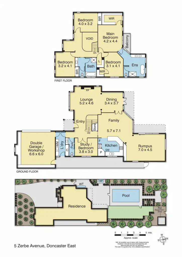Floorplan of Homely house listing, 5 Zerbe Avenue, Doncaster East VIC 3109