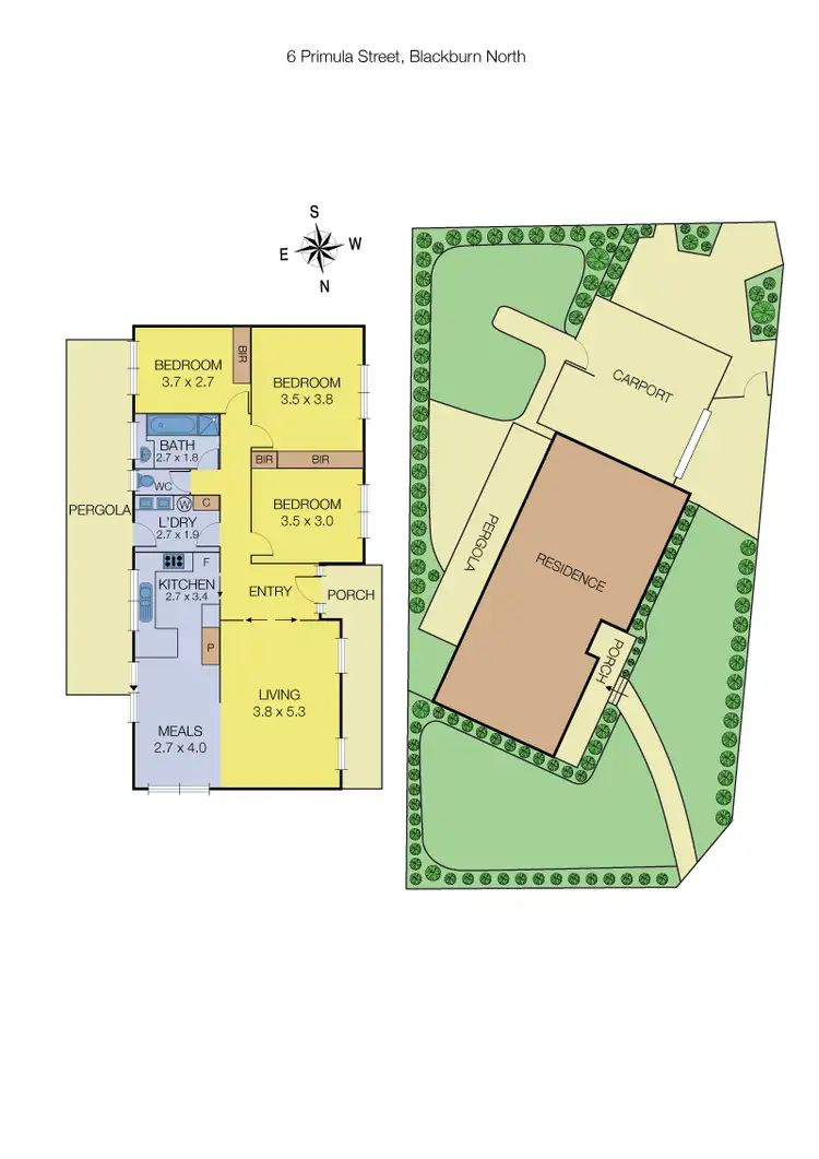 Floorplan of Homely house listing, 6 Primula Street, Blackburn North VIC 3130